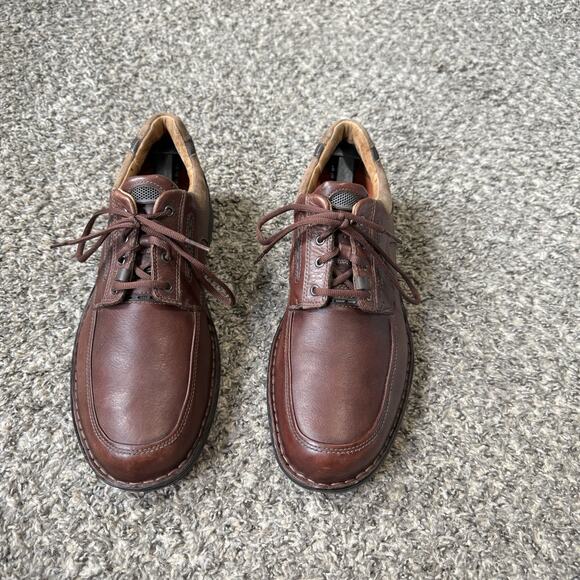 Clarks Unstructured Mens Un.Bend Oxford Shoe Brown Leather Size 13 N Comfort - Picture 13 of 13
